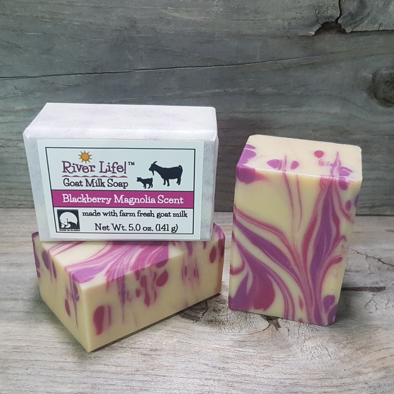 Goat Milk Soap - Blackberry & Magnolia Scent
